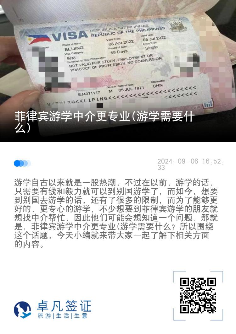 菲律宾游学中介更专业(游学需要什么)